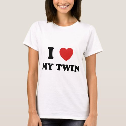 I Love My Twin T_Shirt