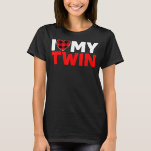 I Love My Twin Twins Sister Brother Matching T-Shirt