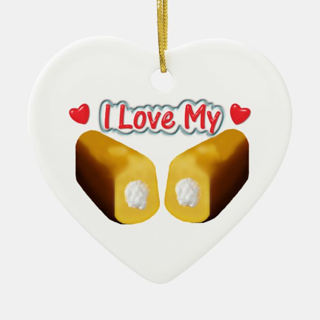 I Love My Twinkies Christmas Ornament (Front)