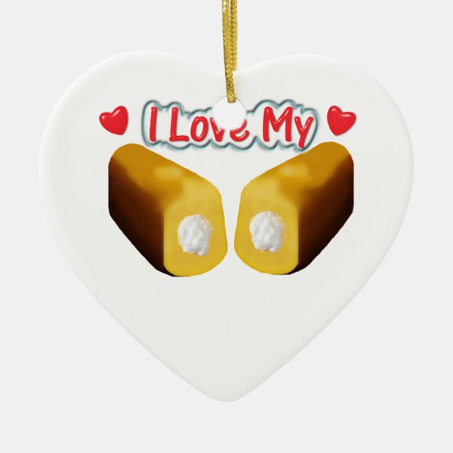 I Love My Twinkies Christmas Ornament (Front)