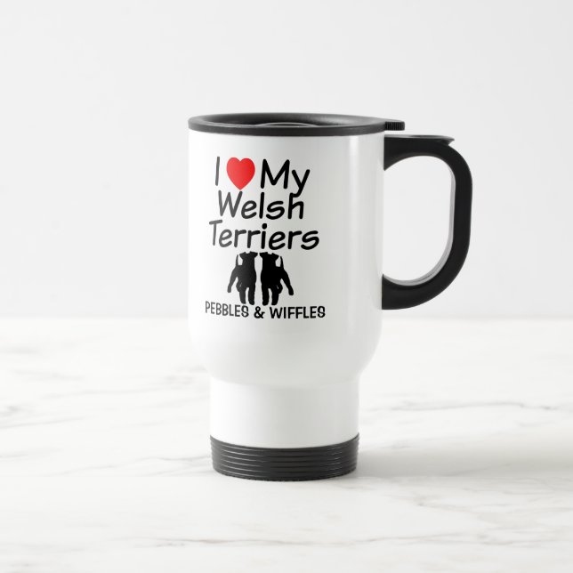 I Love My TWO Welsh Terriers Mug (Right)