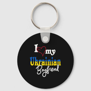 I Love My Ukrainian Boyfriend Matching Gift Ukrain Keychain