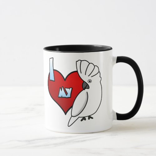 I Love my Umbrella Cockatoo Mug