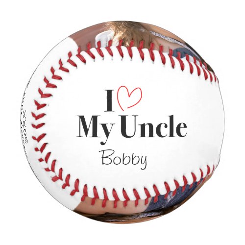 I Love My Uncle 2 Photo Baseball
