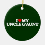 I Love My Uncle &amp; Aunt Ceramic Ornament at Zazzle