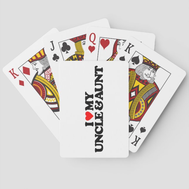 I LOVE MY UNCLE & AUNT POKER CARDS (Back)