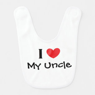 "I Love My Uncle" Baby Bib
