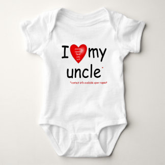 I love my uncle baby bodysuit