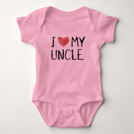 I Love My Uncle Baby Bodysuit