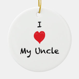 I Love my Uncle Custom 2 Sided Photo Ornament