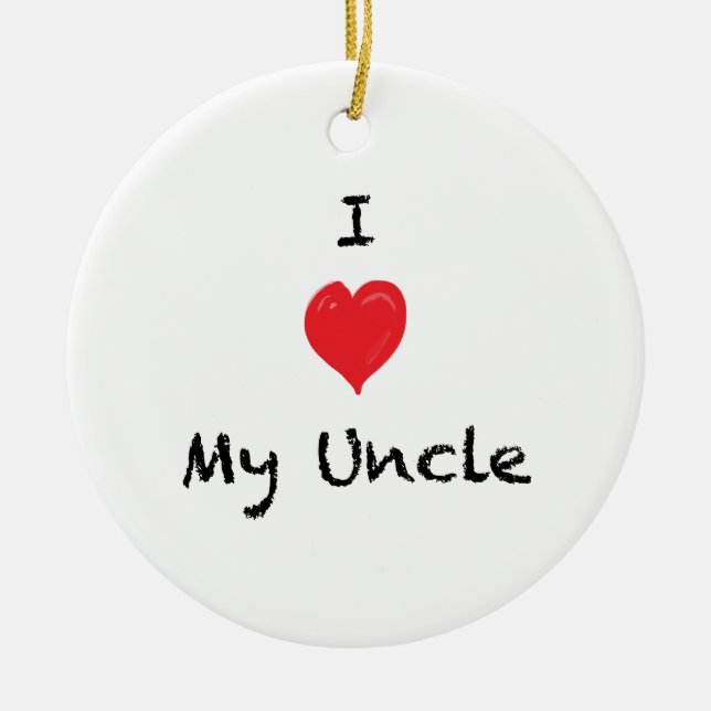 I Love my Uncle Custom 2 Sided Photo Ornament (Front)