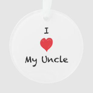 I Love my Uncle Custom 2 Sided Photo Ornament