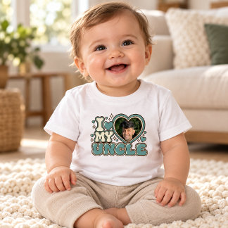 I Love My Uncle Personalized Photo Baby T-Shirt
