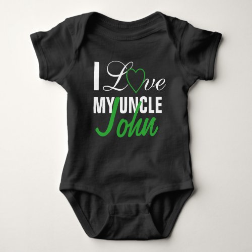 I Love My Uncle_The Uncle Name Custom Made Baby Bodysuit