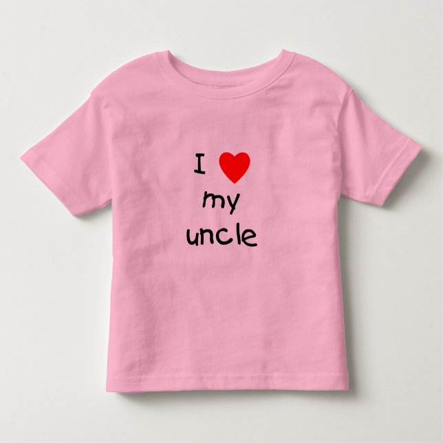 I Love My Uncle Toddler T-shirt (Front)