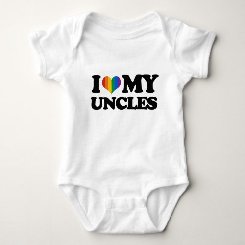 I Love My Uncles Baby Bodysuit