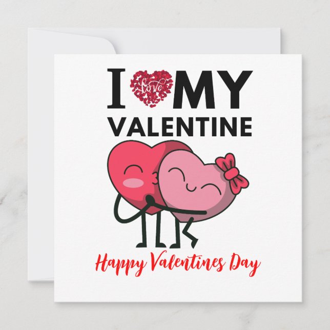 I Love My Valentine Special Valentines Day Gifts Invitation (Front)
