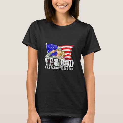 I Love My Vet Body A Patriotic Us American Veteran T_Shirt