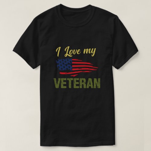 I love my veteran T_Shirt