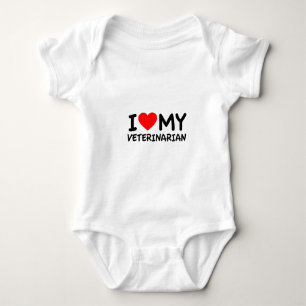 I love my veterinarian baby bodysuit