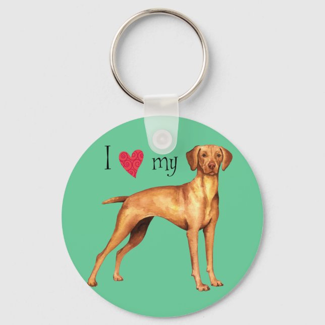 I Love my Vizsla Keychain (Front)