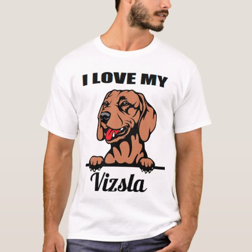 I Love My Vizsla  T_Shirt