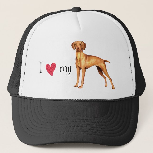 I Love my Vizsla Trucker Hat (Front)