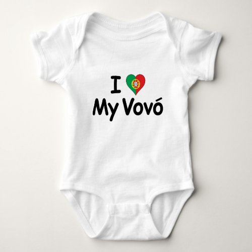 I Love My Vovo Grandma Baby Bodysuit