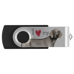 I Love my Weimaraner Flash Drive