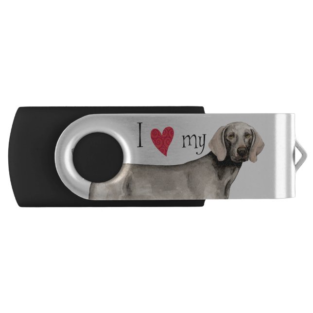 I Love my Weimaraner Flash Drive (Front)