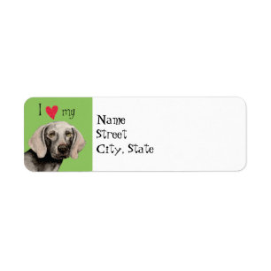 I Love my Weimaraner Label