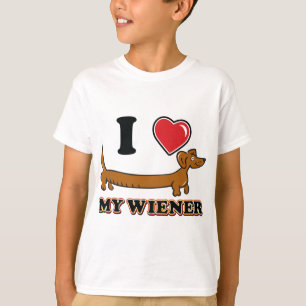 I love my Weiner - Dachshund T-Shirt