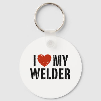 I Love My Welder Keychain