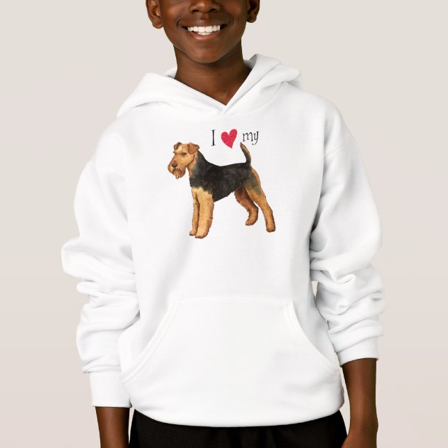 I Love my Welsh Terrier Hoodie (Front)