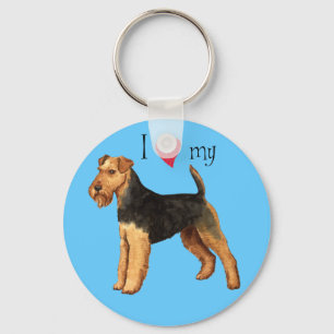 I Love my Welsh Terrier Keychain