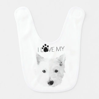 i love my westie baby bib