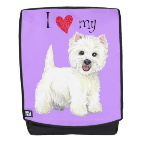 I Love my Westie Backpack