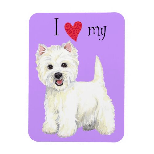 I Love my Westie Magnet