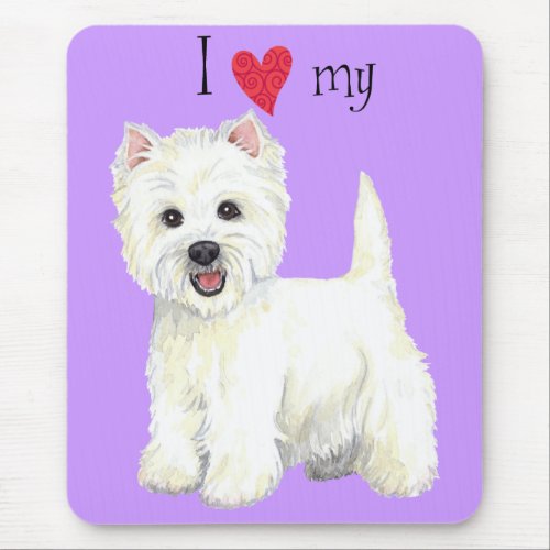 I Love my Westie Mouse Pad