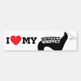 I love my Whippet Bumper Sticker
