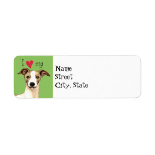 I Love my Whippet Label