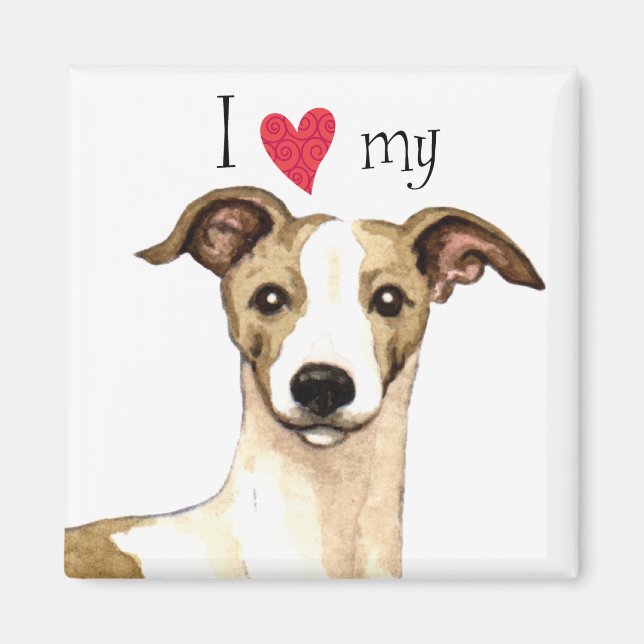 I Love my Whippet Magnet (Front)