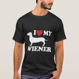 I Love My Wiener Dachshund    T-Shirt