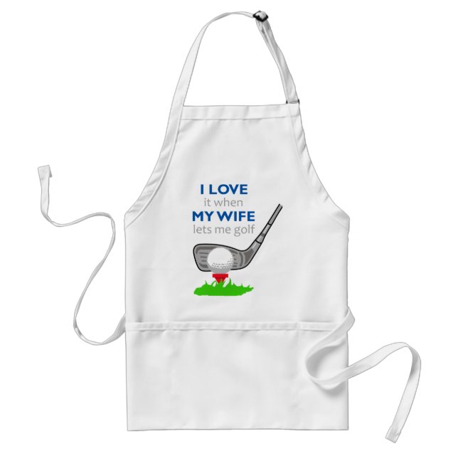 I Love my Wife Adult Apron (Front)