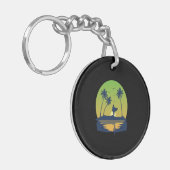 I Love My Wife And Surfing - Summer Vibes Keychain (Front Left)