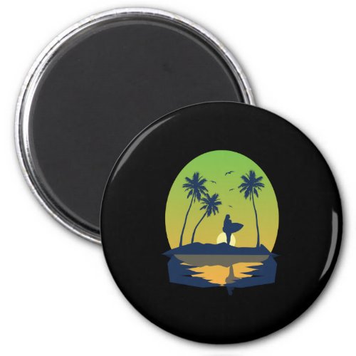I Love My Wife And Surfing _ Summer Vibes Magnet