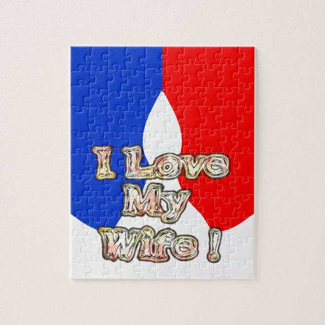 "I Love My Wife" Art Print Jigsaw Puzzle (Vertical)
