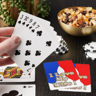 "I Love My Wife" Art Print Poker Cards