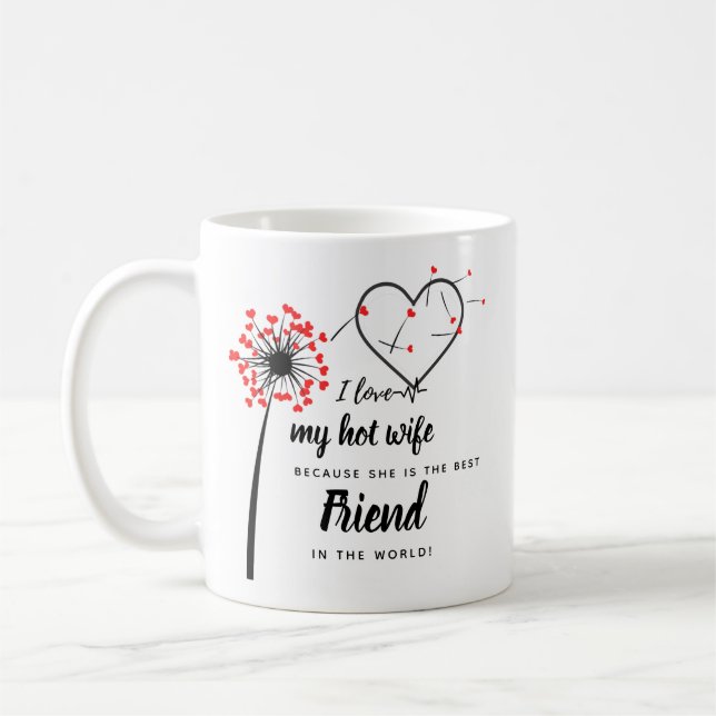 I Love My WIFE - Best friend Personalized PHOTO Coffee Mug (Left)