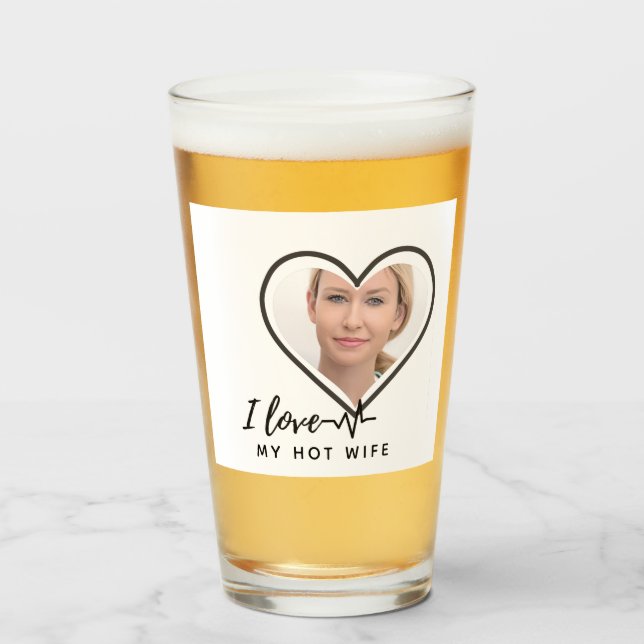 I Love My WIFE - Best friend Personalized PHOTO Glass (Front Filled)
